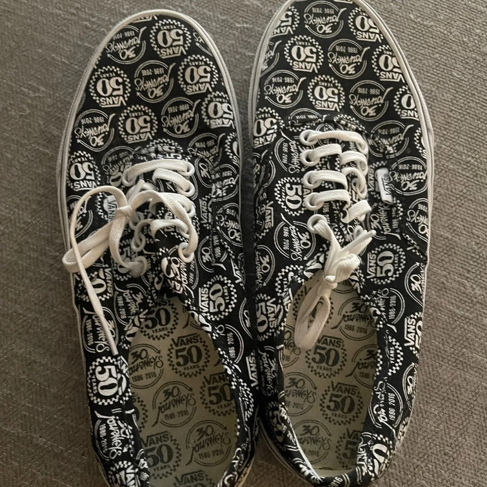 VANS Authentic 50th Year Anniversary Black  Men 8/women 9.5 Lowtop Shoe/Sneaker